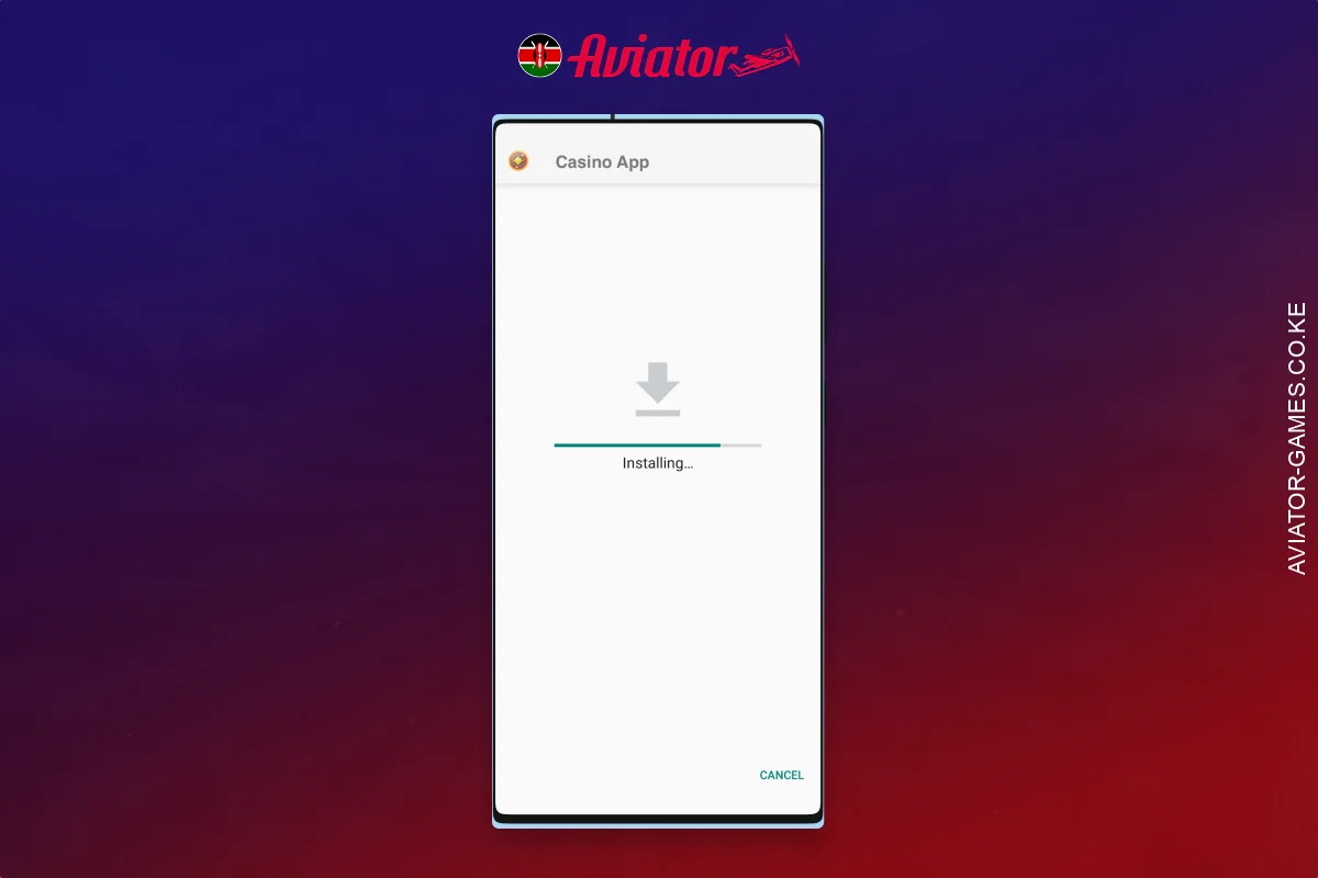 Installing the Aviator app is virtually no different from installing any other app
